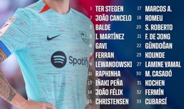 جواو كانسيلو وفيليكس ضمن قائمة برشلونة الرسمية لمباراة أوساسونا في الدوري الإسباني