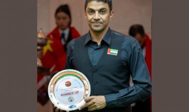 فوز منتخب الإمارات للسنوكر بفضية فردي "الأساتذة" بمونديال السنوكر